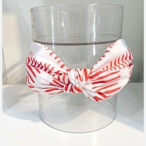 Brooke Wright Designs Red & White Fabric Collegiate Headband